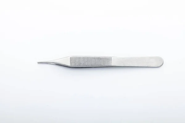 Steel Surgical Tools Laboratory Equipment Isolated White Background Professional Clinic — 스톡 사진