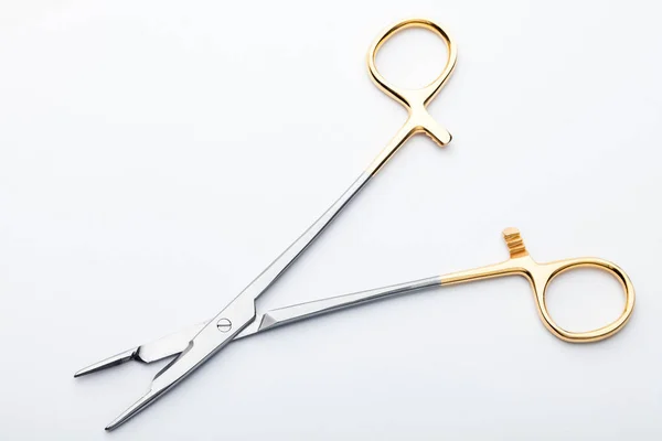 Steel Surgical Tools Laboratory Equipment Isolated White Background Professional Clinic — Stock Photo, Image