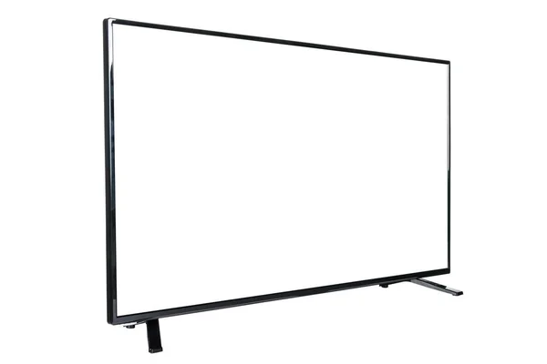 Modern High Definition Lcd Flat Monitor Blank Chromakey Screen Isolated — Stock Photo, Image