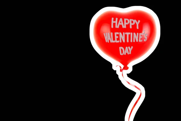 Κόκκινο Καουτσούκ Φουσκωτό Μπαλόνι Σχήμα Καρδιάς Αγάπη Σχέση Ημέρα Του — Φωτογραφία Αρχείου