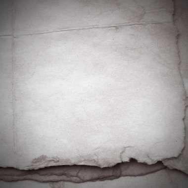 Eski toprak ve kirli lekelerle dolu bir arka plan. Boş eski kağıt çarşaf. Eski ve antika sanat konsepti. Karton, taş, beton ya da doğal mermer gibi desen. 