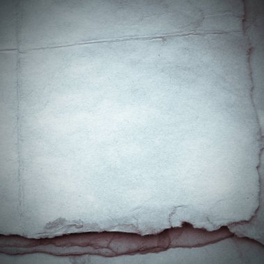 Eski toprak ve kirli lekelerle dolu bir arka plan. Boş eski kağıt çarşaf. Eski ve antika sanat konsepti. Karton, taş, beton ya da doğal mermer gibi desen