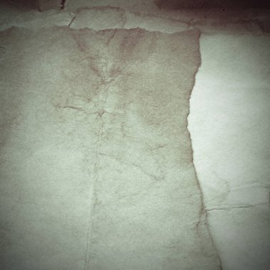 Eski toprak ve kirli lekelerle dolu bir arka plan. Boş eski kağıt çarşaf. Eski ve antika sanat konsepti. Karton, taş, beton ya da doğal mermer gibi desen