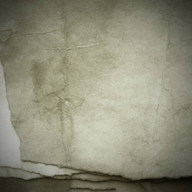 Eski toprak ve kirli lekelerle dolu bir arka plan. Boş eski kağıt çarşaf. Eski ve antika sanat konsepti. Karton, taş, beton ya da doğal mermer gibi desen.