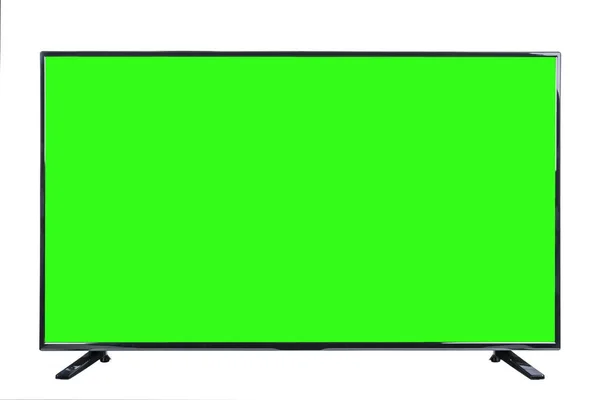 Télévision Haute Définition Moderne Écran Plat Lcd Avec Écran Chromé — Photo