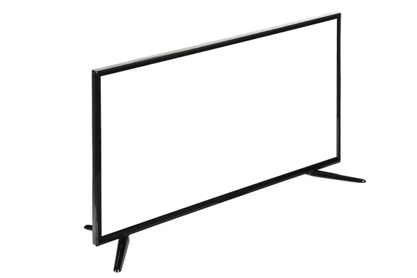 Modernes High Definition Fernsehen Lcd Flachbildschirm Mit Leerem Bildschirm Isoliert — Stockfoto