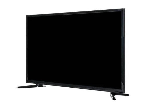 Modern Yüksek Çözünürlüklü Televizyon Lcd Düz Ekran Boş Siyah Ekran — Stok fotoğraf