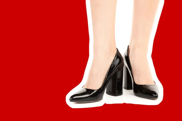 Damskie Obuwie Długie Szczupłe Kobiece Nogi Butach Wysokich Obcasach Moda — Zdjęcie stockowe