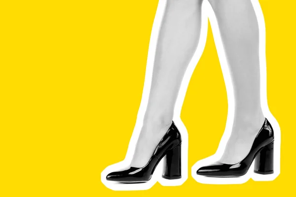 Damskie Obuwie Długie Szczupłe Kobiece Nogi Butach Wysokich Obcasach Moda — Zdjęcie stockowe
