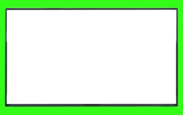 Современный Телевизор Высокой Четкости Дисплей Белым Хромированным Экраном Изолированным Размытом — стоковое фото