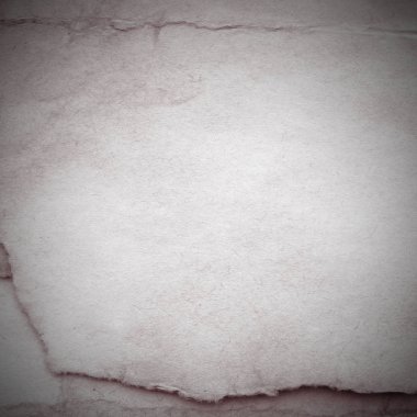 Eski toprak ve kirli lekelerle dolu bir arka plan. Boş eski kağıt çarşaf. Eski ve antika sanat konsepti. Karton, taş, beton ya da doğal mermer gibi desen. 