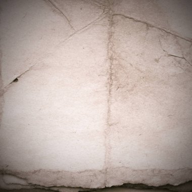 Eski toprak ve kirli lekelerle dolu bir arka plan. Boş eski kağıt çarşaf. Eski ve antika sanat konsepti. Karton, taş, beton ya da doğal mermer gibi desen.