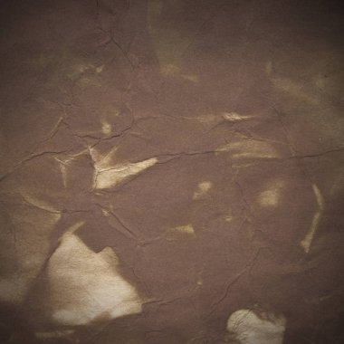 Eski toprak ve kirli lekelerle dolu bir arka plan. Boş eski kağıt çarşaf. Eski ve antika sanat konsepti. Karton, taş, beton ya da doğal mermer gibi desen.