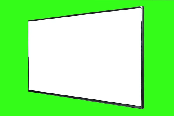 Modern High Definition Lcd Flat Monitor Blank Chromakey Screen Isolated — Stock Photo, Image