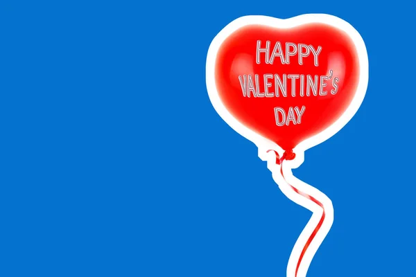 Balão Inflável Forma Coração Borracha Vermelha Amor Relacionamento Dia Dos — Fotografia de Stock