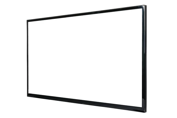 Modernes High Definition Fernsehen Lcd Flachbildschirm Mit Leerem Chromakey Bildschirm — Stockfoto