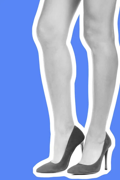 Γυναικεία Παπούτσια Μακριά Λεπτά Γυναικεία Πόδια Που Φοράνε Ψηλοτάκουνα Παπούτσια — Φωτογραφία Αρχείου
