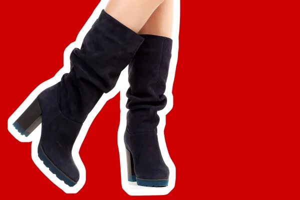 Женская Обувь Одежды Длинные Стройные Женские Ноги Носят Высокий Каблук — стоковое фото