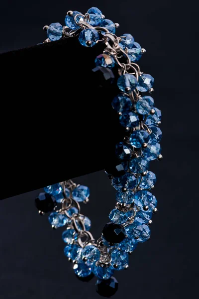 Beautiful Elegant Handmade Jewellery Gem Necklace Colorful Shiny Beads Fashion — 스톡 사진