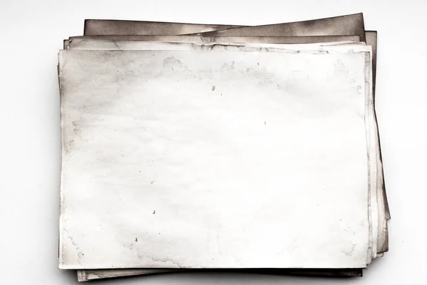 Aged Paper Sheet Blank Old Background Dust Dirty Stains Vintage — 스톡 사진