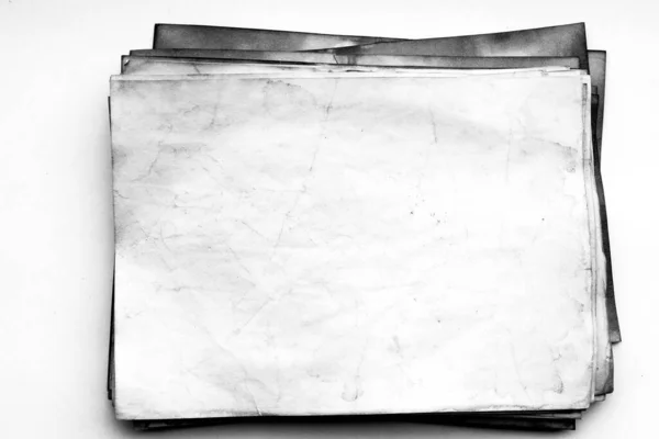 Aged Paper Sheet Blank Old Background Dust Dirty Stains Vintage — 스톡 사진