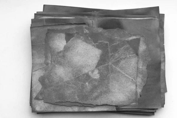 Aged Paper Sheet Blank Old Background Dust Dirty Stains Vintage — 스톡 사진