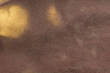 Aged paper sheet. Blank old background with dust and dirty stains. Vintage and antique art concept. Poster mockup. Detailed closeup studio shot. Front view. Toned