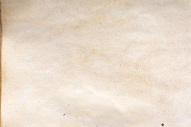 Aged paper sheet. Blank old background with dust and dirty stains. Vintage and antique art concept. Poster mockup. Detailed closeup studio shot. Front view. Toned