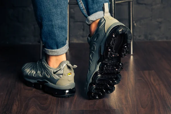 Nya Vackra Färgglada Och Trevliga Nike Air Max Löparskor Sneakers — Stockfoto