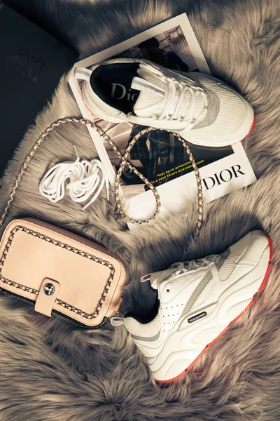 Nouveau Beau Coloré Agréable Chaussures Course Dior Air Max Baskets — Photo