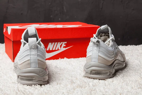 Nya Vackra Färgglada Och Trevliga Nike Air Max Löparskor Sneakers — Stockfoto