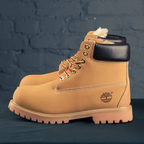 Yeni Güzel Renkli Güzel Timberland Izleme Ayakkabıları Spor Ayakkabıları Spor — Stok fotoğraf