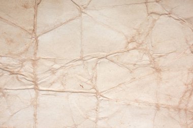 Aged paper sheet. Blank old background with dust and dirty stains. Vintage and antique art concept. Poster mockup. Detailed closeup studio shot. Front view. Toned