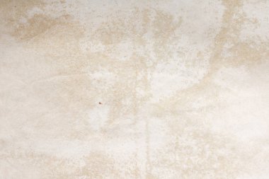 Aged paper sheet. Blank old background with dust and dirty stains. Vintage and antique art concept. Poster mockup. Detailed closeup studio shot. Front view. Toned