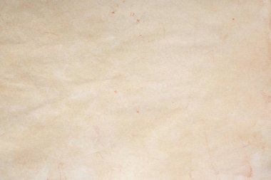Aged paper sheet. Blank old background with dust and dirty stains. Vintage and antique art concept. Poster mockup. Detailed closeup studio shot. Front view. Toned