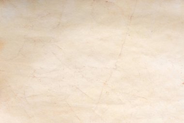 Aged paper sheet. Blank old background with dust and dirty stains. Vintage and antique art concept. Poster mockup. Detailed closeup studio shot. Front view. Toned