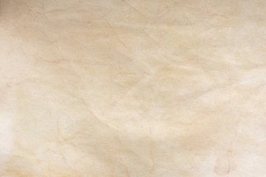 Aged paper sheet. Blank old background with dust and dirty stains. Vintage and antique art concept. Poster mockup. Detailed closeup studio shot. Front view. Toned