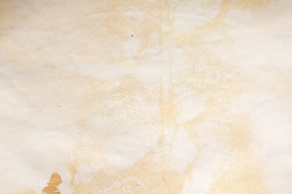 Aged paper sheet. Blank old background with dust and dirty stains. Vintage and antique art concept. Poster mockup. Detailed closeup studio shot. Front view. Toned