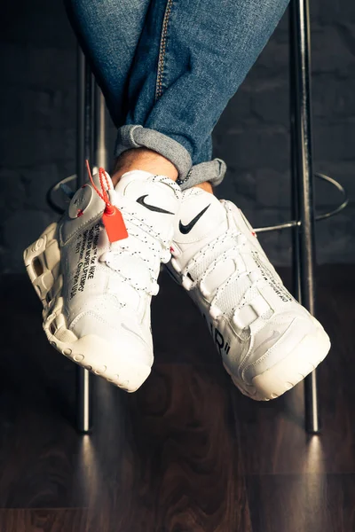 Nya Vackra Färgglada Och Trevliga Nike Air Max Löparskor Sneakers — Stockfoto