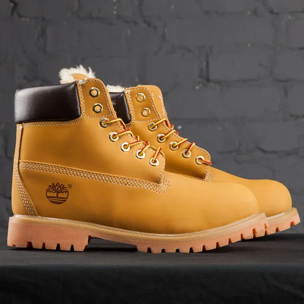 Nya Vackra Färgglada Och Trevliga Timberland Tracking Skor Sneakers Utbildare — Stockfoto