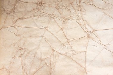 Aged paper sheet. Blank old background with dust and dirty stains. Vintage and antique art concept. Poster mockup. Detailed closeup studio shot. Front view. Toned