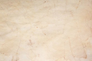 Aged paper sheet. Blank old background with dust and dirty stains. Vintage and antique art concept. Poster mockup. Detailed closeup studio shot. Front view. Toned
