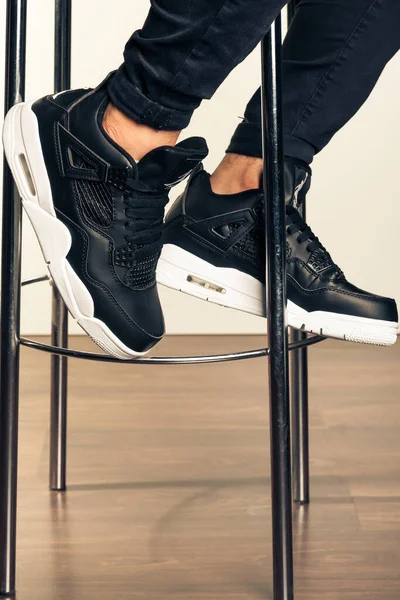 Nya Vackra Färgglada Och Trevliga Jordan Air Max Löparskor Sneakers — Stockfoto