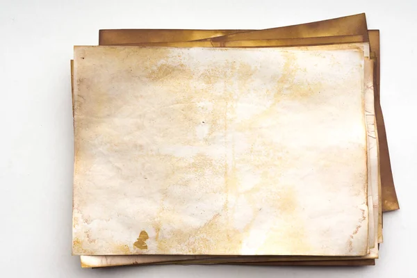 Aged Paper Sheet Blank Old Background Dust Dirty Stains Vintage — 스톡 사진