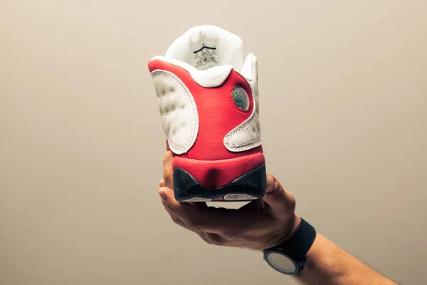 Nya Vackra Färgglada Och Trevliga Jordan Air Max Löparskor Sneakers — Stockfoto