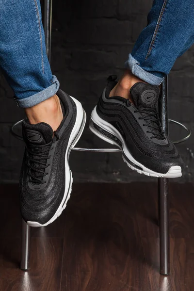 Novo Bonito Colorido Agradável Nike Air Max Tênis Corrida Tênis — Fotografia de Stock