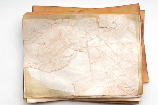 Aged Paper Sheet Blank Old Background Dust Dirty Stains Vintage — ストック写真