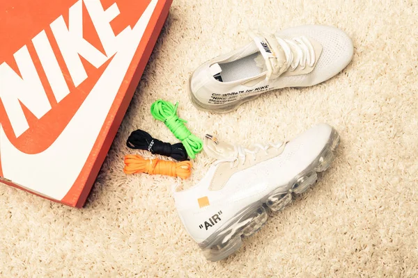 Novo Bonito Colorido Agradável Nike Air Vapor Max Tênis Corrida — Fotografia de Stock