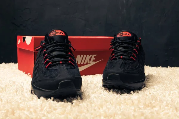 Nya Vackra Färgglada Och Trevliga Nike Air Max Löparskor Sneakers — Stockfoto