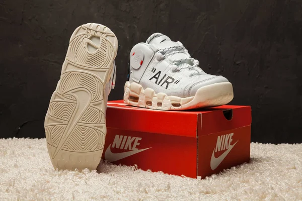 Yeni Güzel Renkli Güzel Nike Air Max Koşu Ayakkabıları Spor — Stok fotoğraf